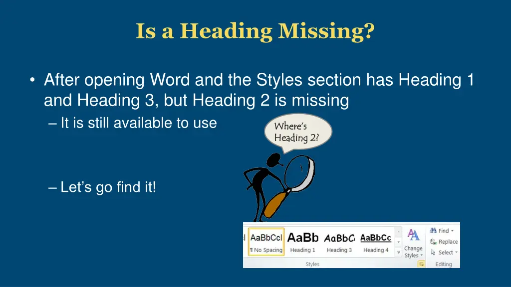 is a heading missing