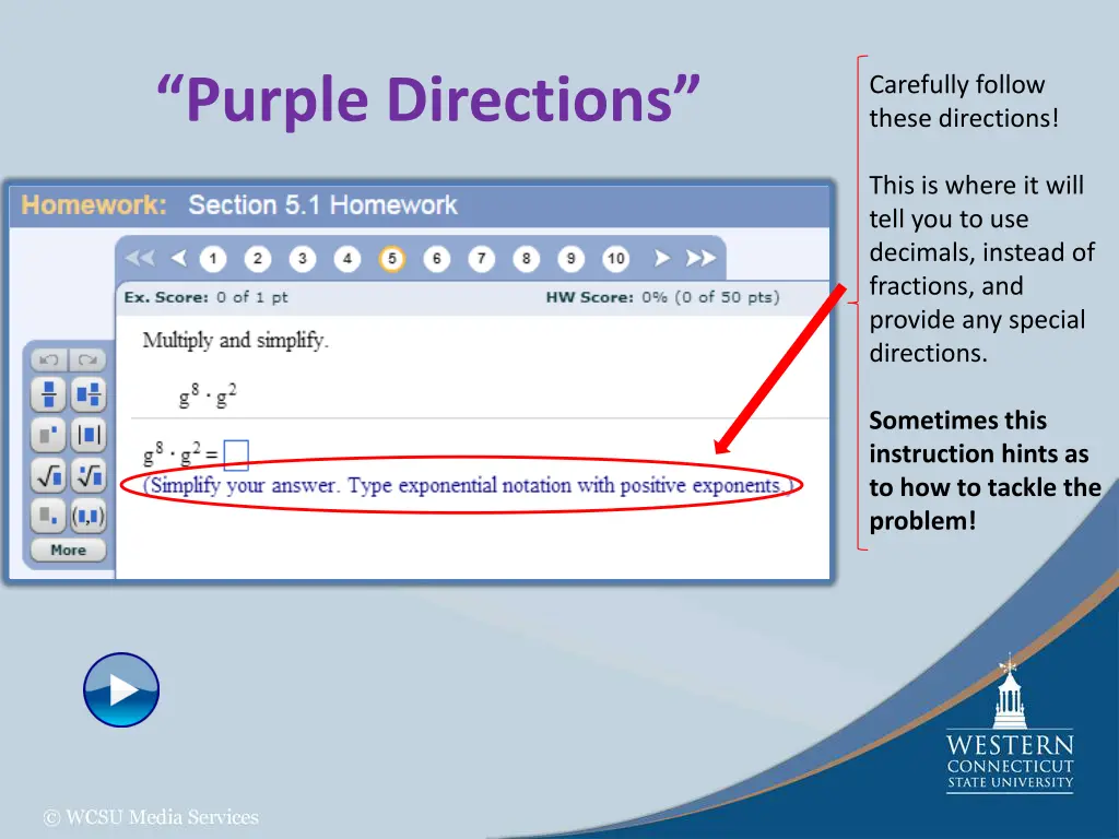 purple directions