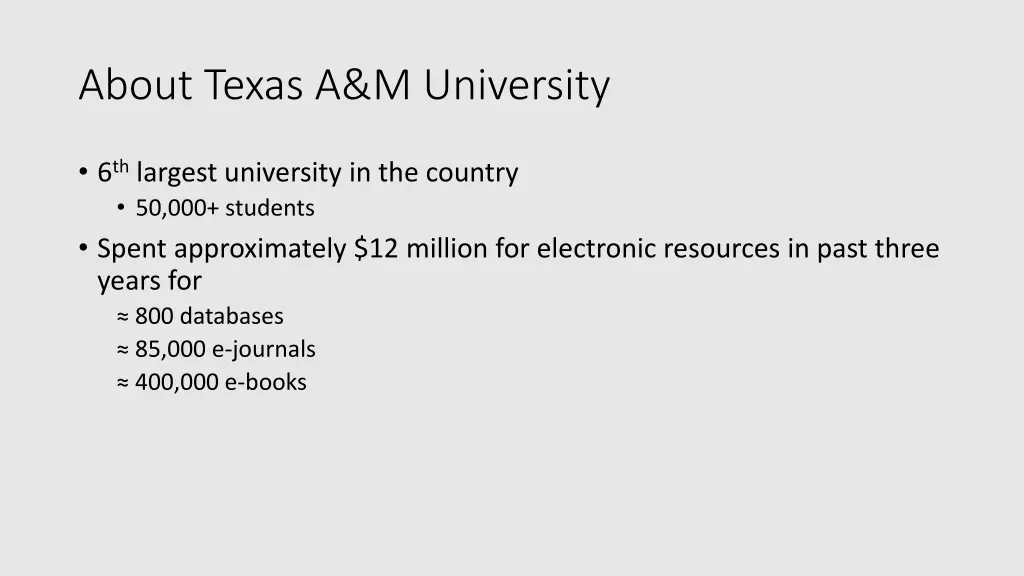 about texas a m university