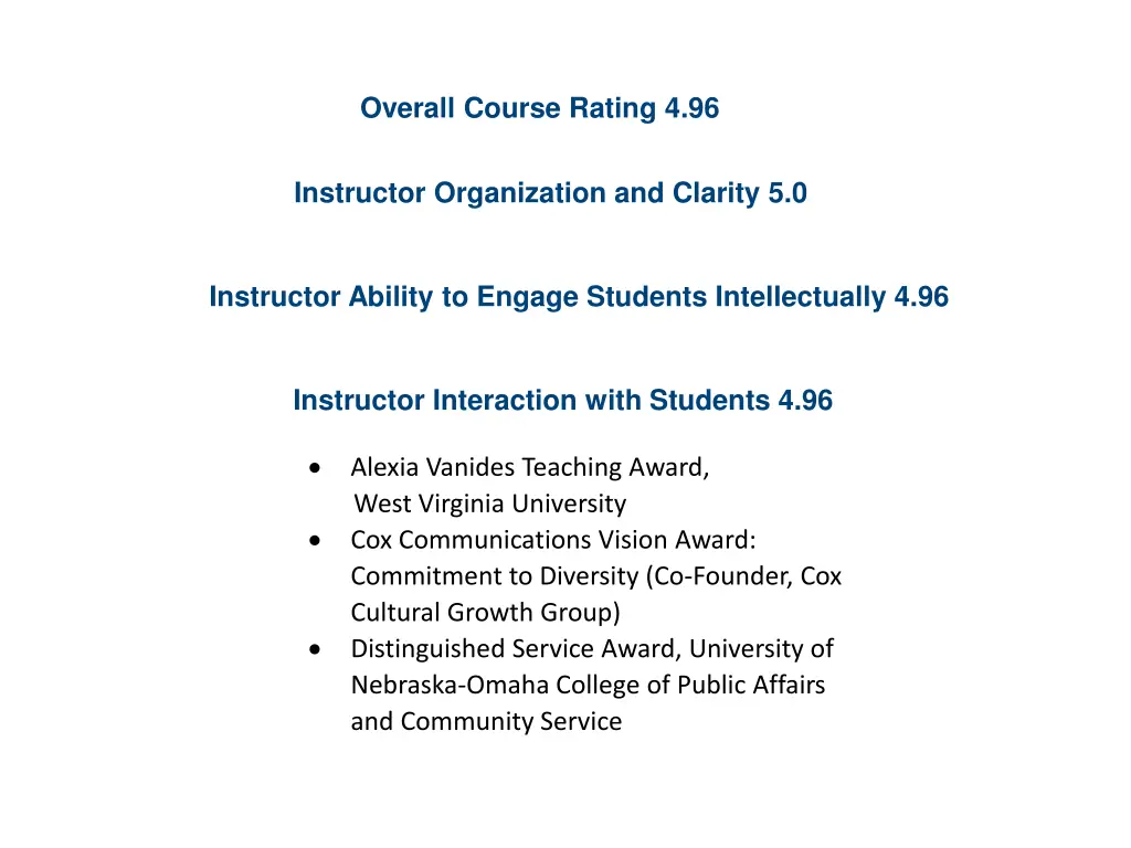 overall course rating 4 96