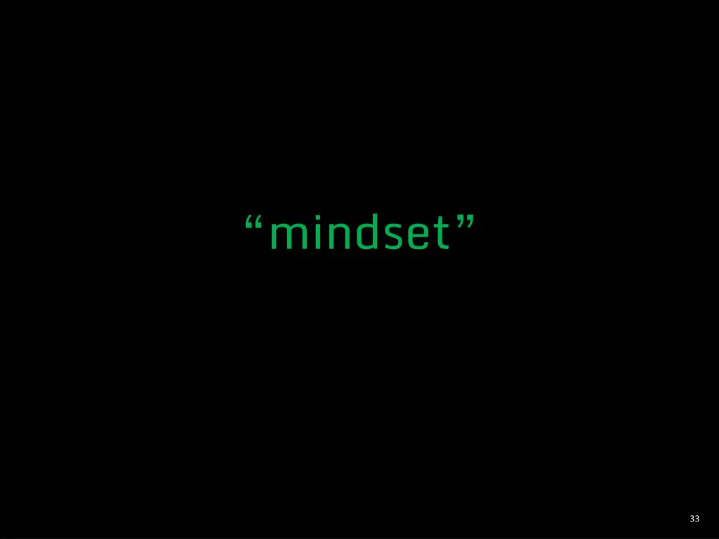 mindset