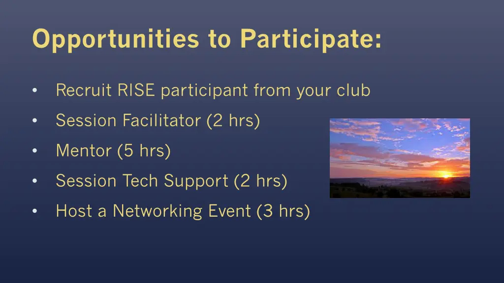 opportunities to participate