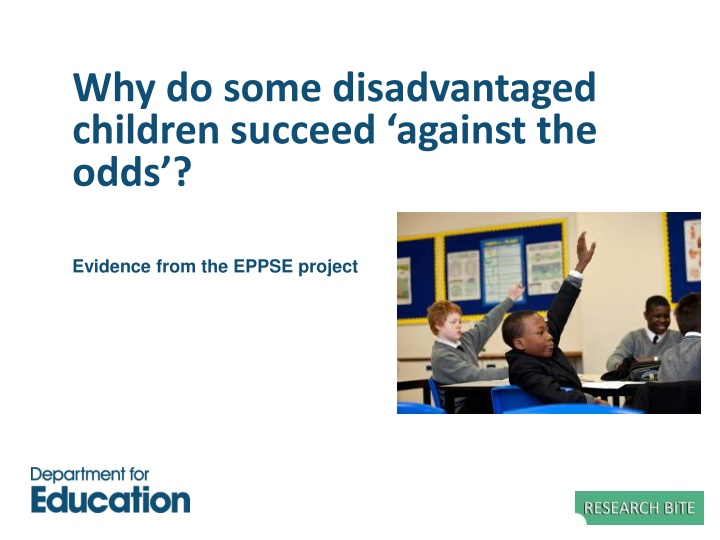 why do some disadvantaged children succeed