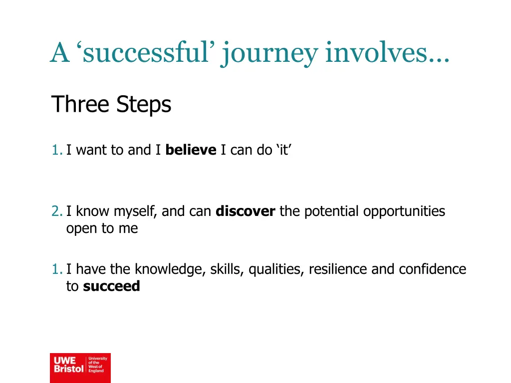 a successful journey involves