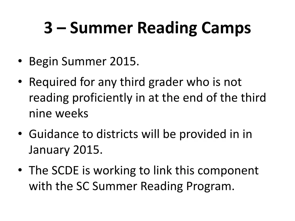 3 summer reading camps