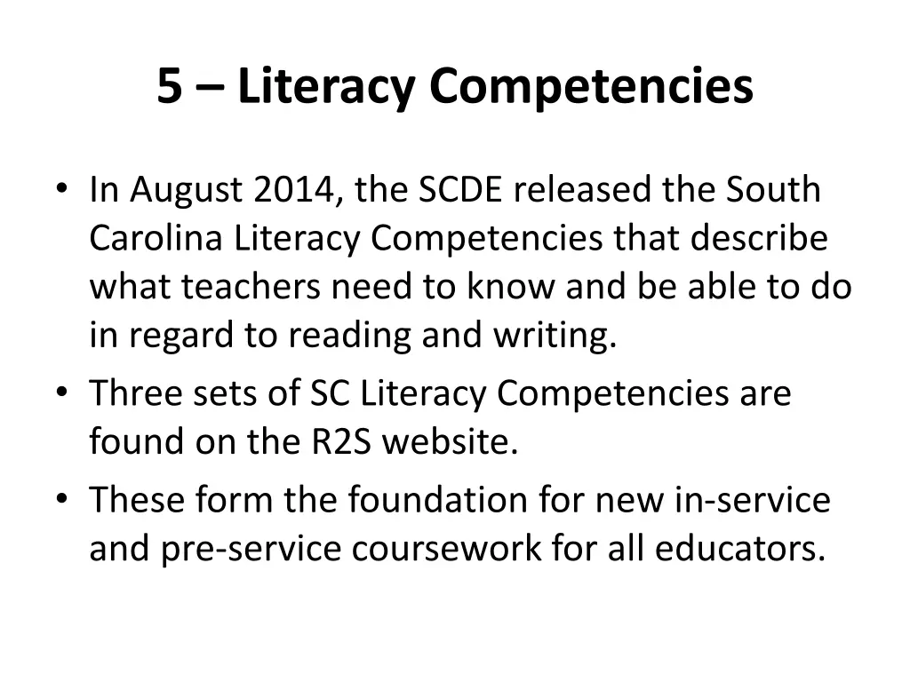 5 literacy competencies