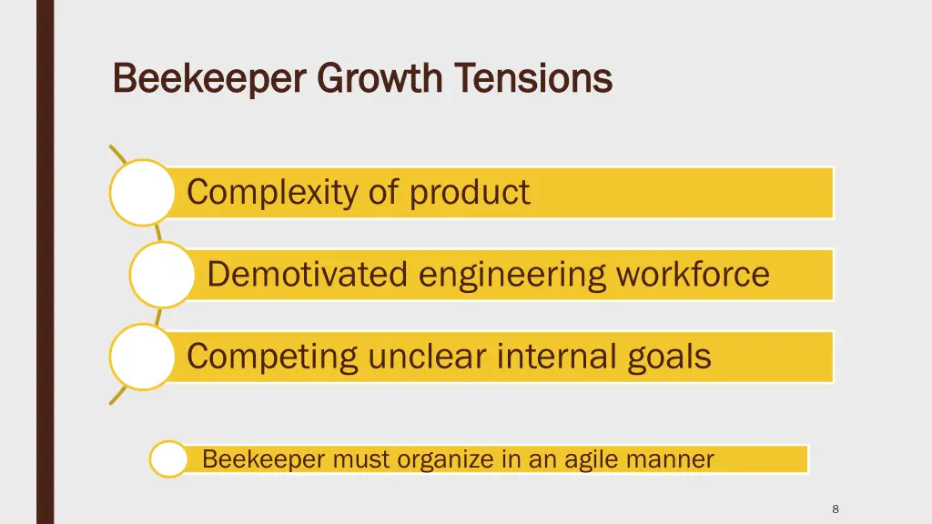 beekeeper growth tensions beekeeper growth