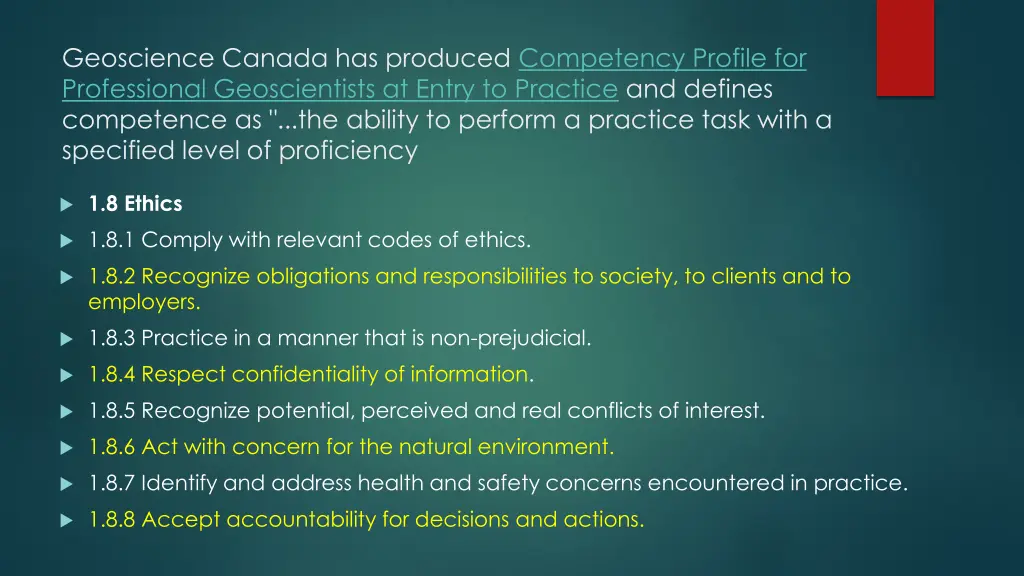 geoscience canada has produced competency profile 1