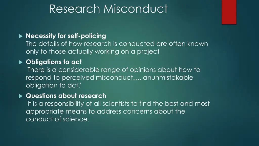 research misconduct