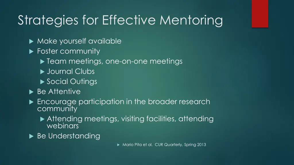 strategies for effective mentoring