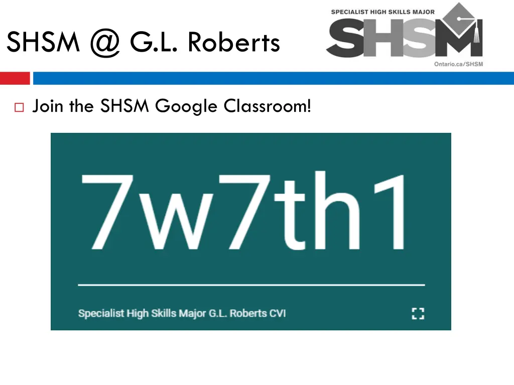 shsm @ g l roberts 1