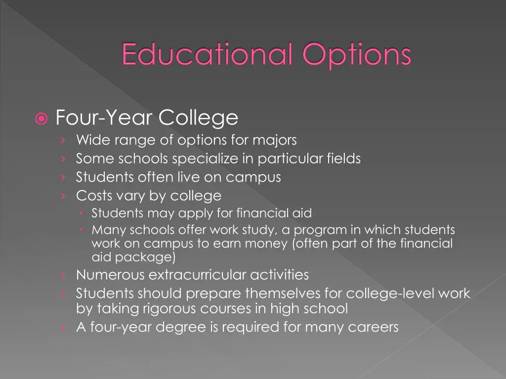educational options 1