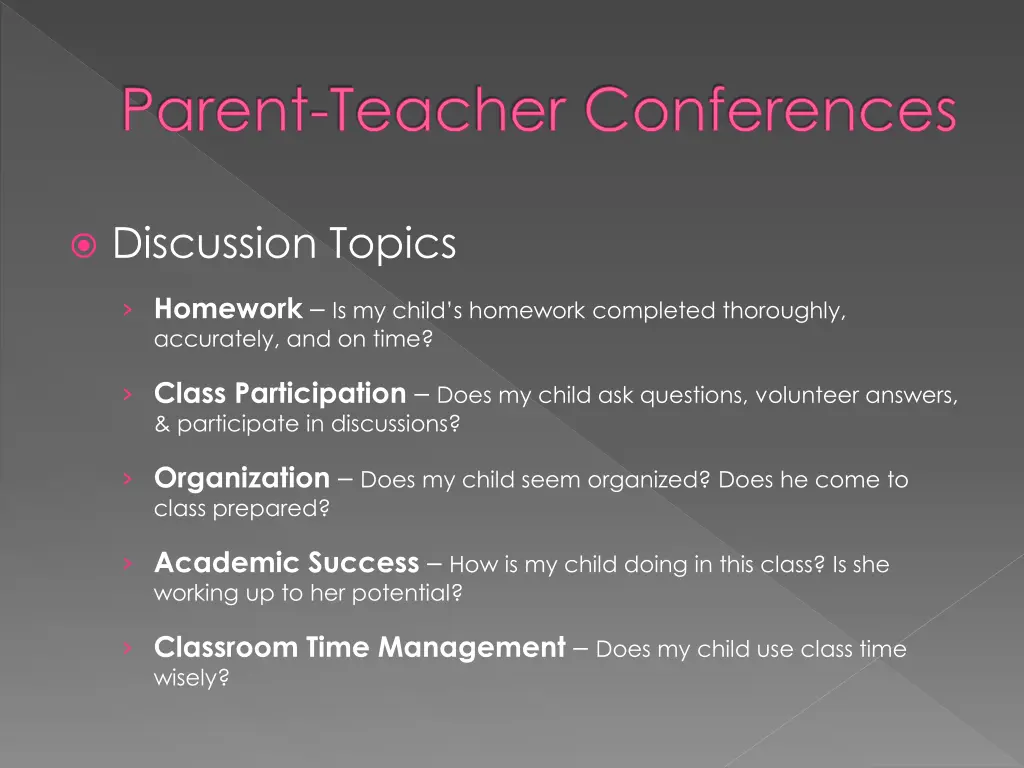 parent teacher conferences 1