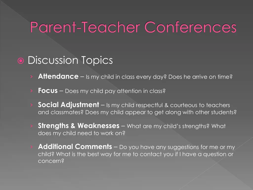 parent teacher conferences 2