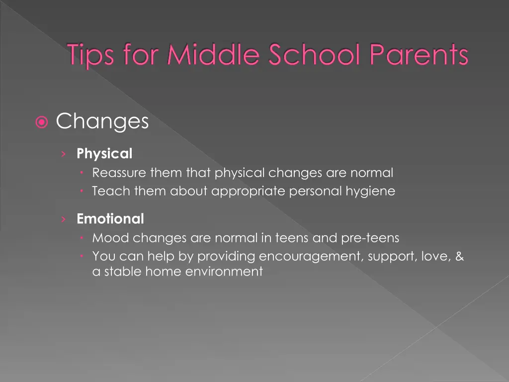 tips for middle school parents 1