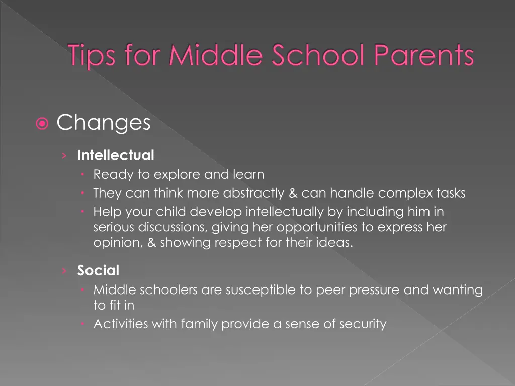 tips for middle school parents 2