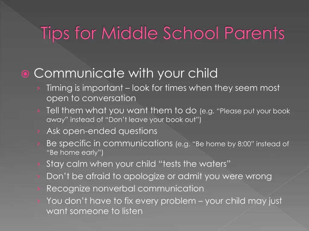 tips for middle school parents 4