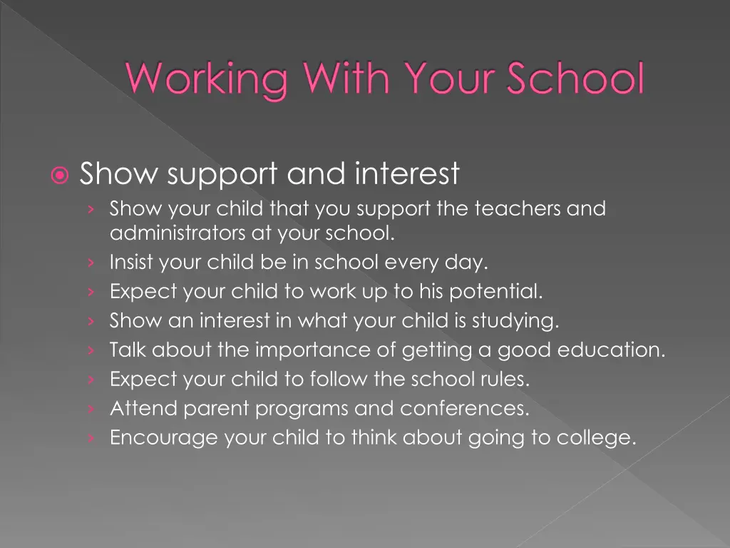 working with your school