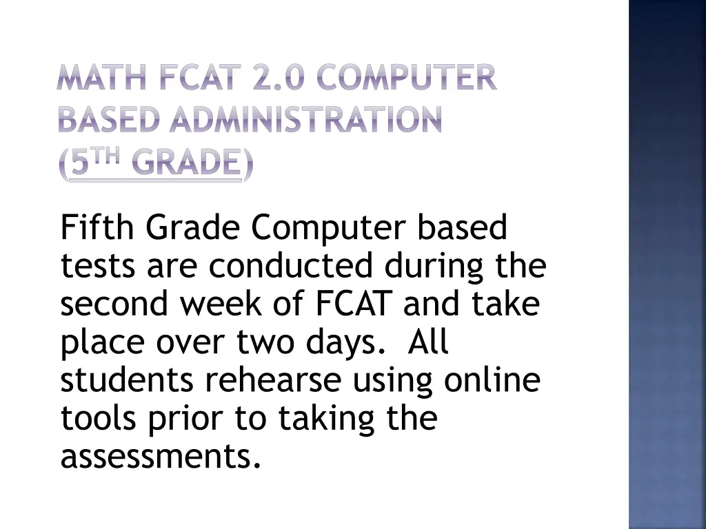 math fcat 2 0 computer based administration