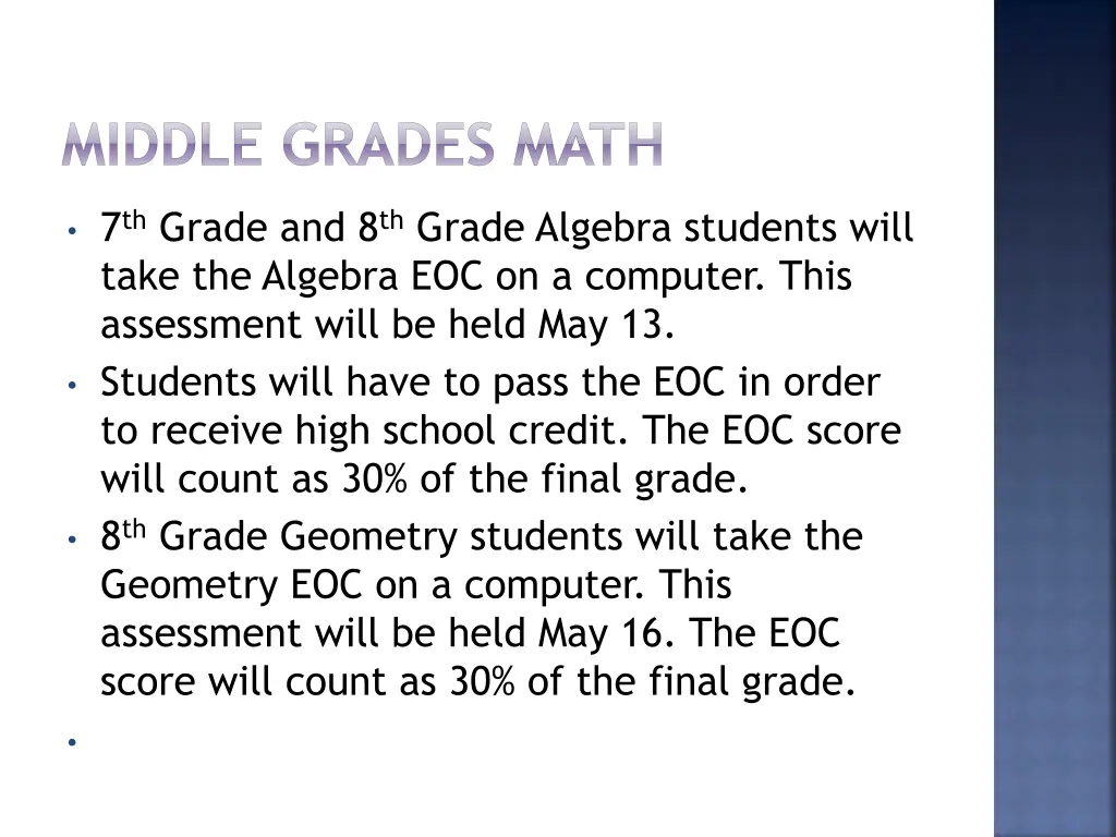 middle grades math