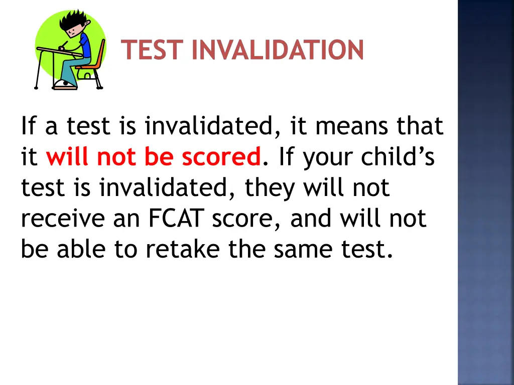 test invalidation