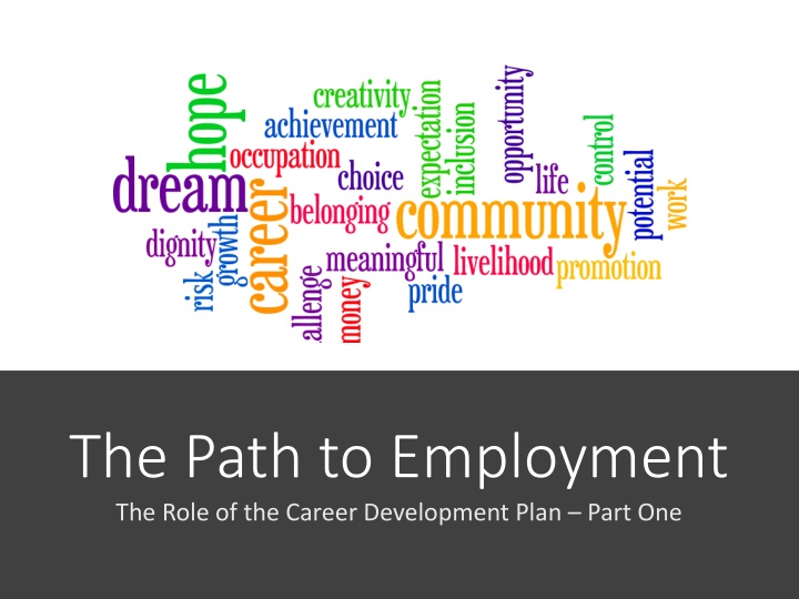 the path to employment the role of the career