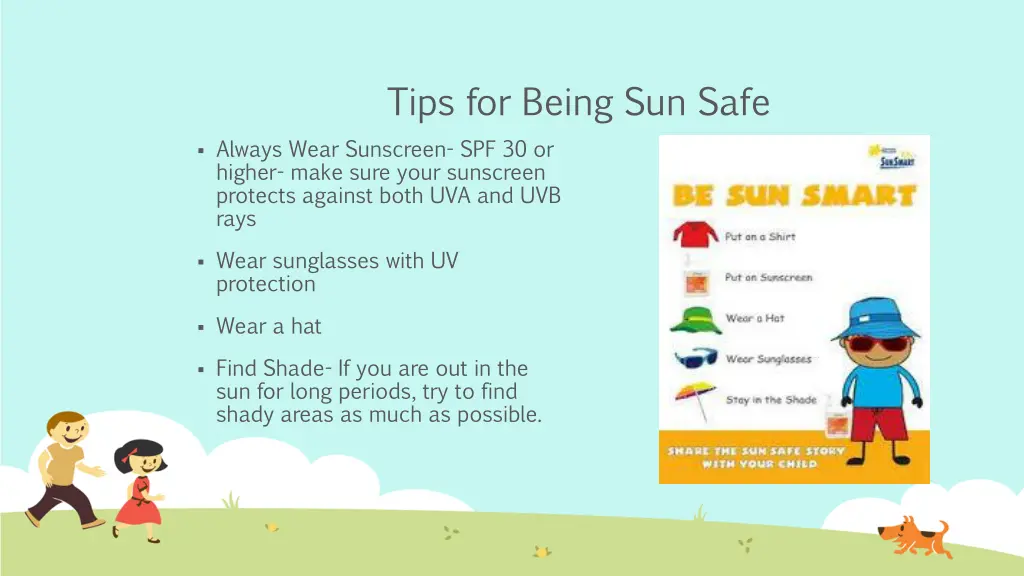 tips for being sun safe