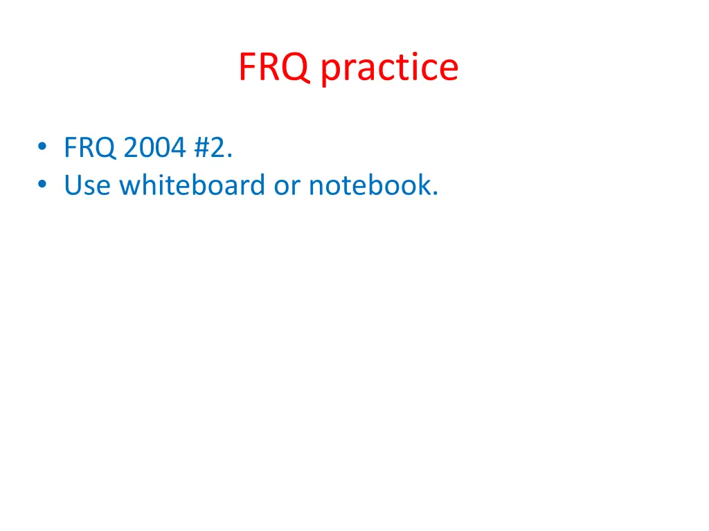 frq practice