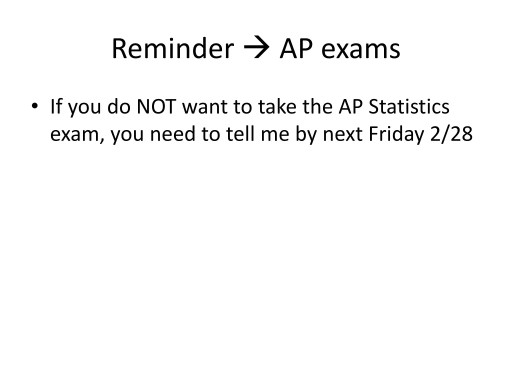 reminder ap exams