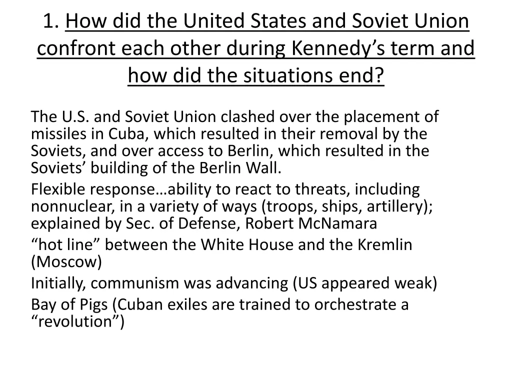 1 how did the united states and soviet union