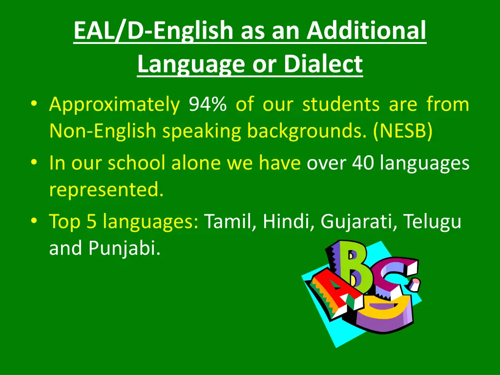 eal d english as an additional language or dialect