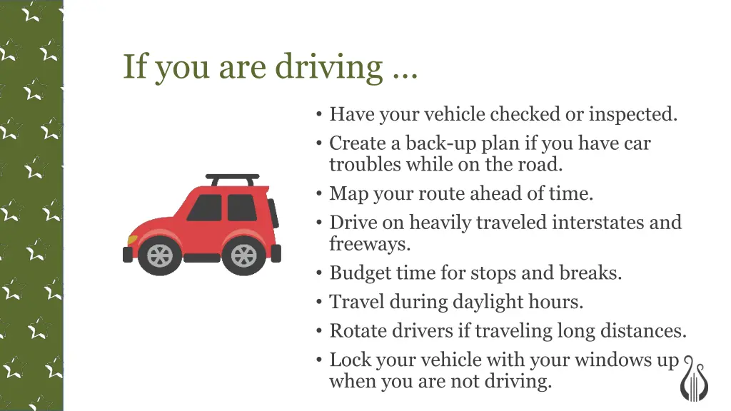 if you are driving