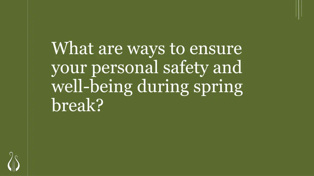 what are ways to ensure your personal safety