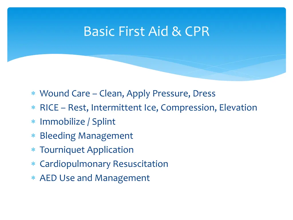 basic first aid cpr