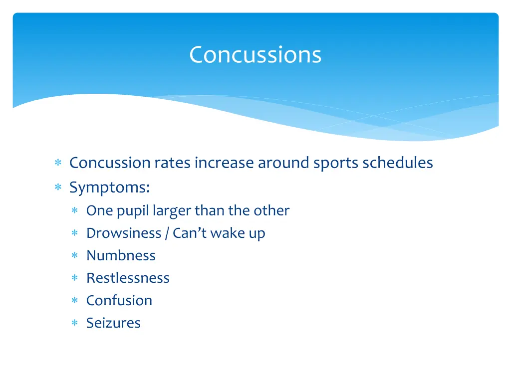 concussions