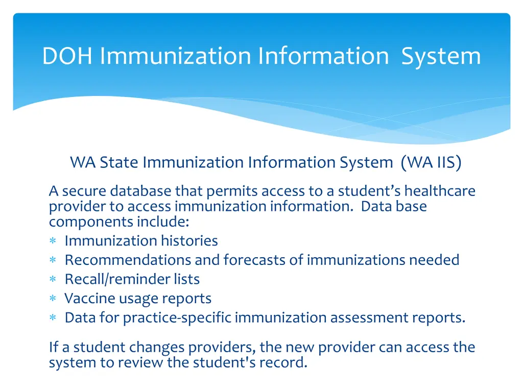 doh immunization information system