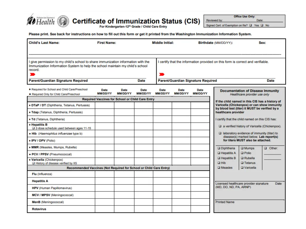 form screenshots