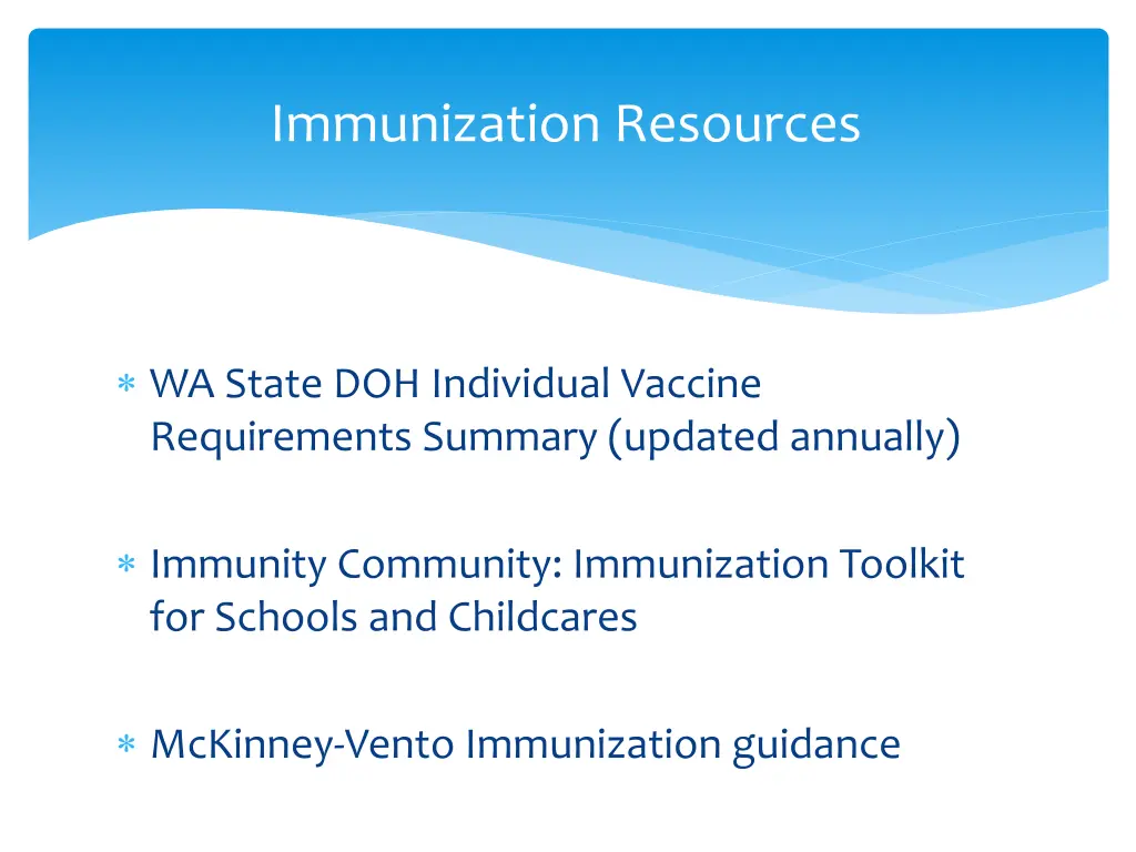 immunization resources