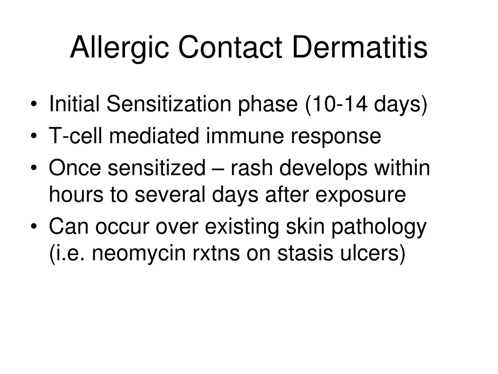 allergic contact dermatitis