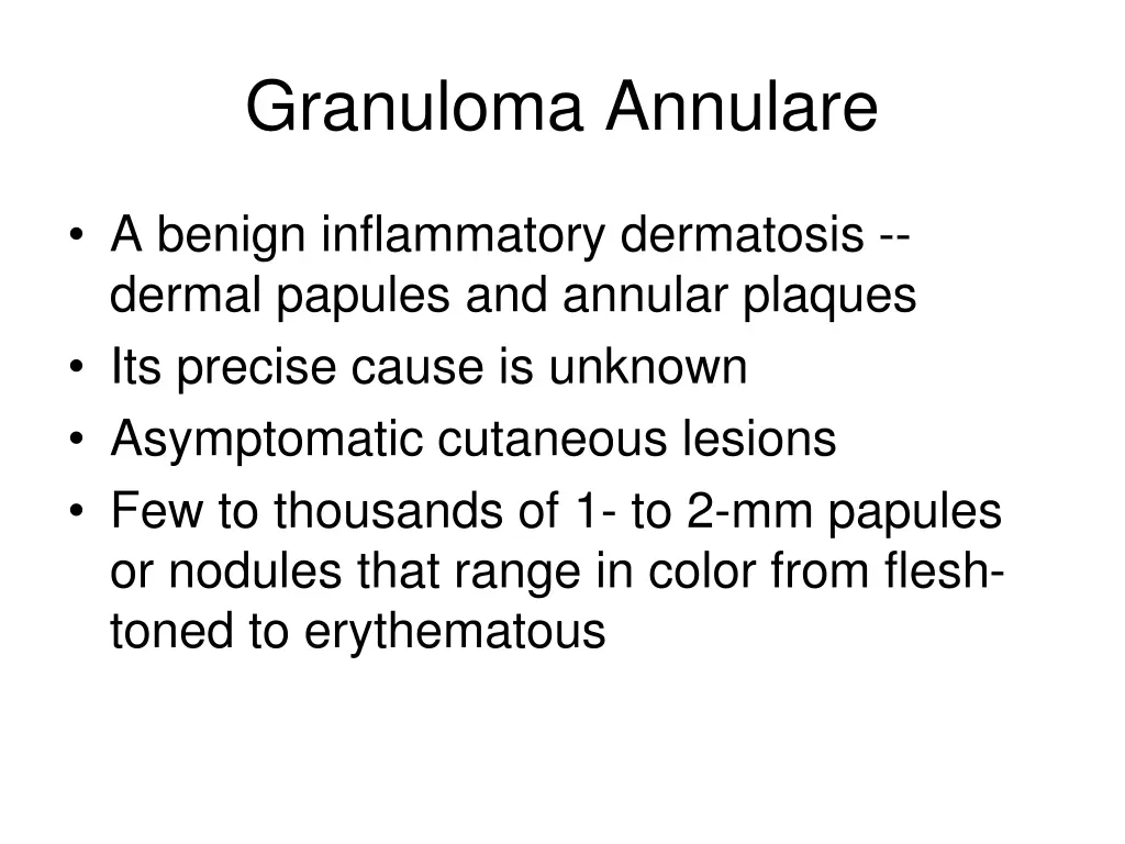 granuloma annulare