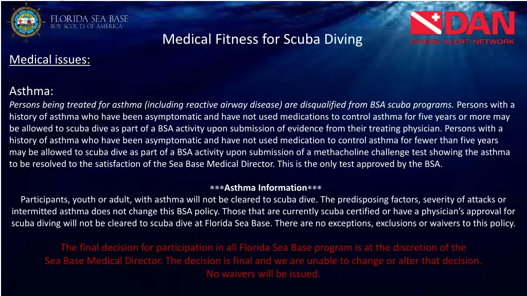 medical fitness for scuba diving 4