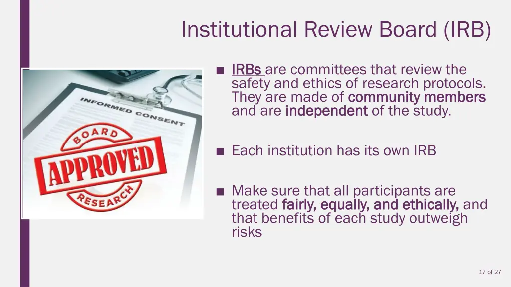 institutional review board irb