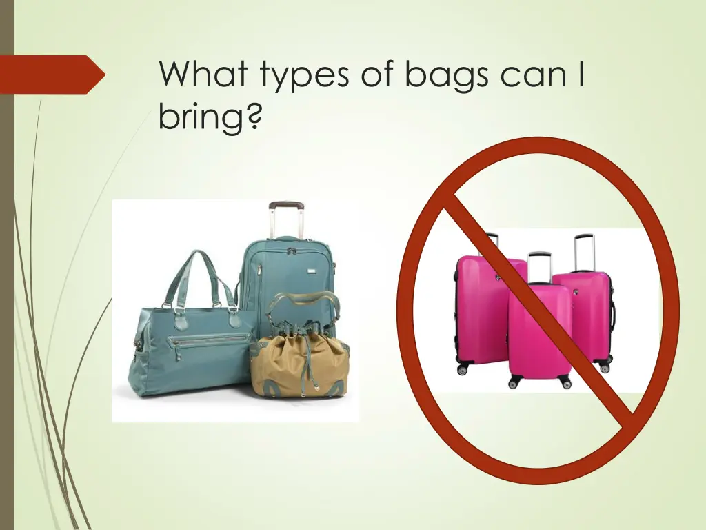 what types of bags can i bring