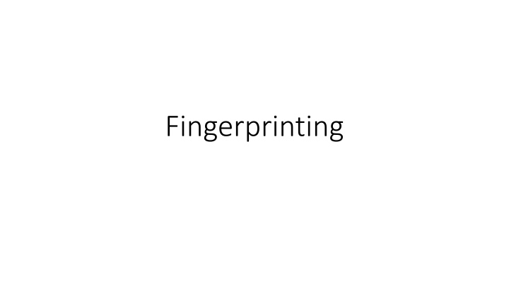 fingerprinting