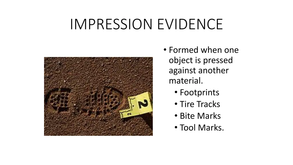 impression evidence