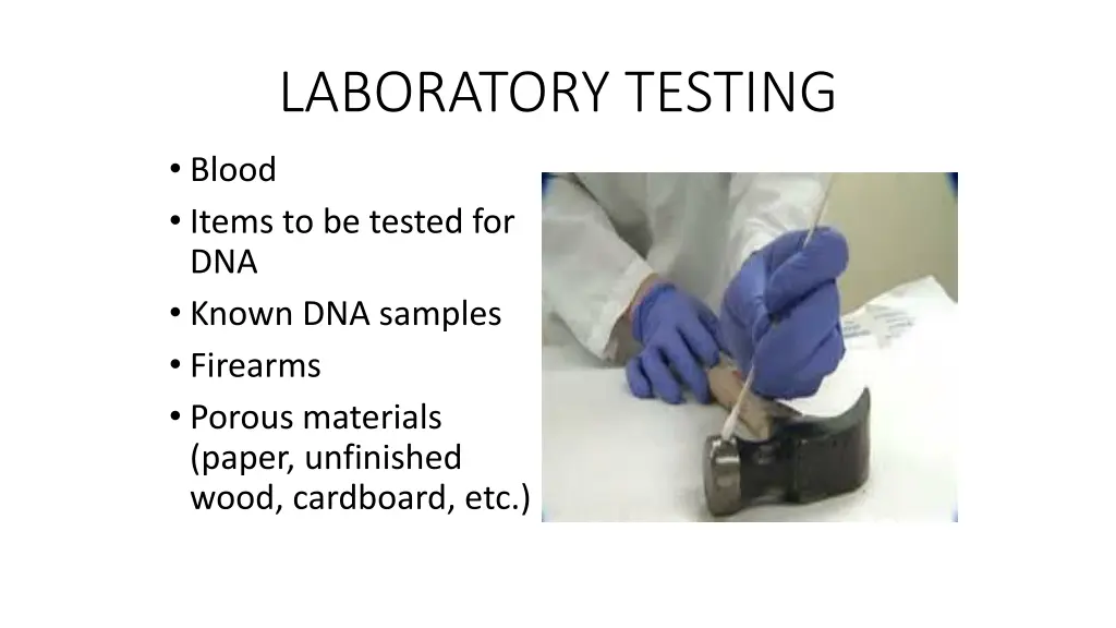 laboratory testing