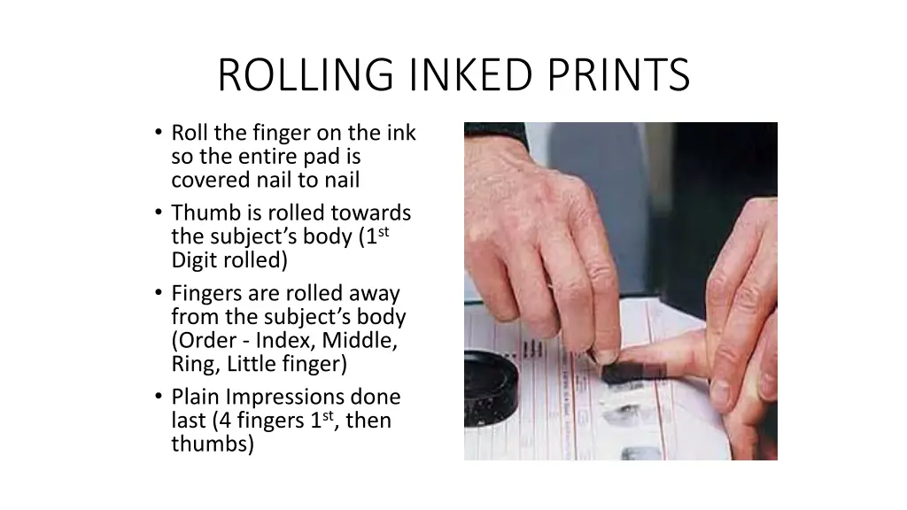 rolling inked prints