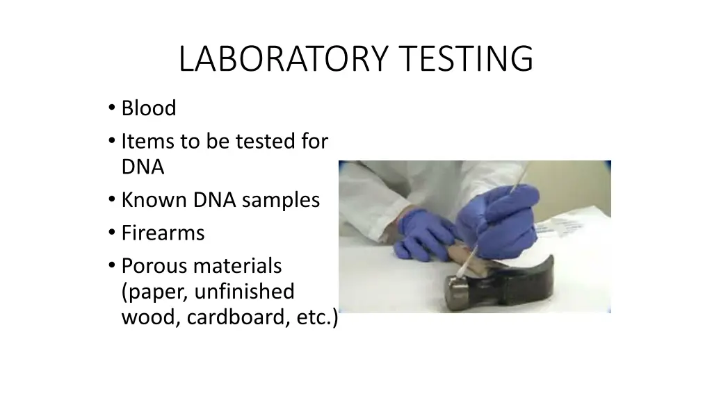 laboratory testing