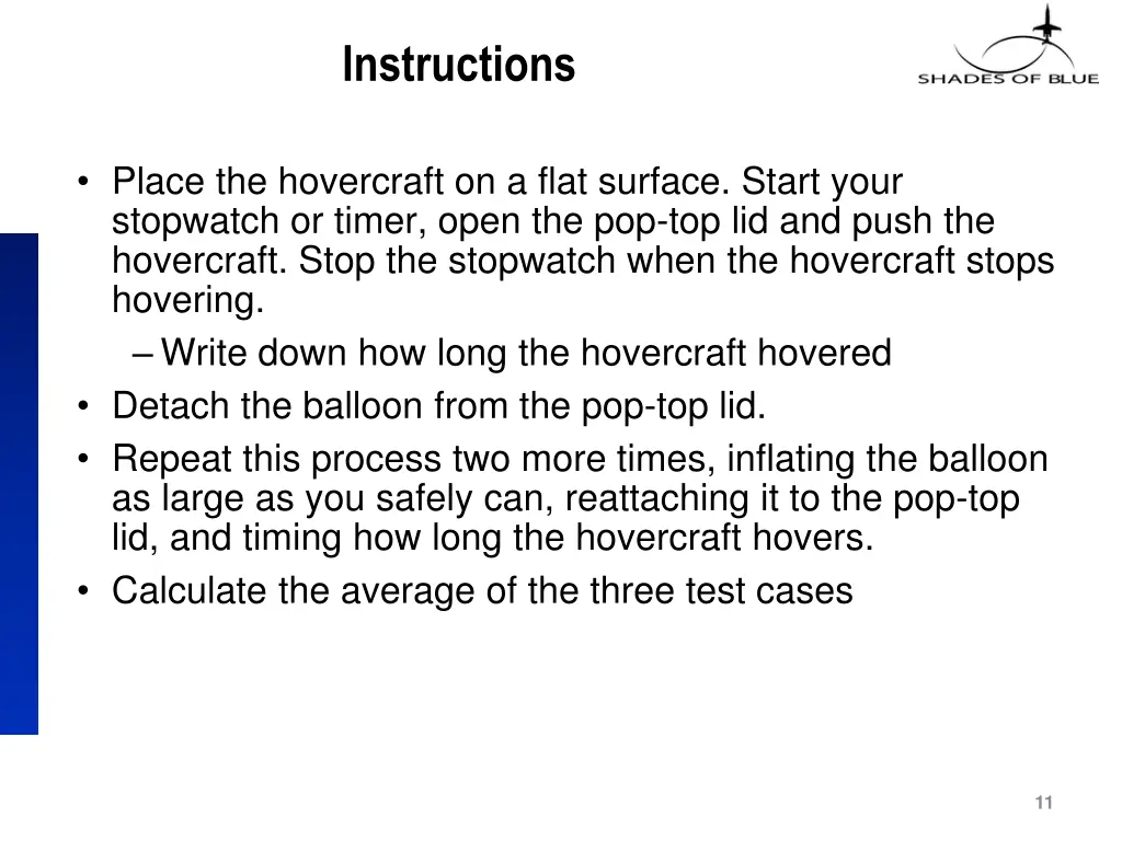 instructions