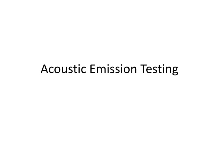 acoustic emission testing